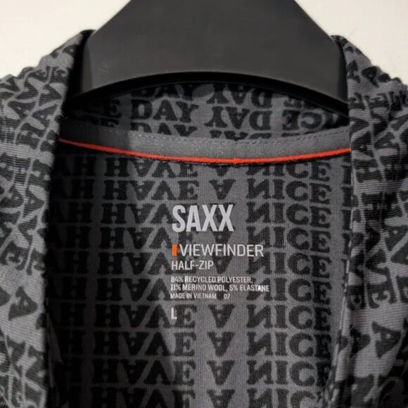 SAXX | Men's Viewfinder 1/2 Zip Sweatshirt In 'Have A Nice Day ' - Picture 4 of 9